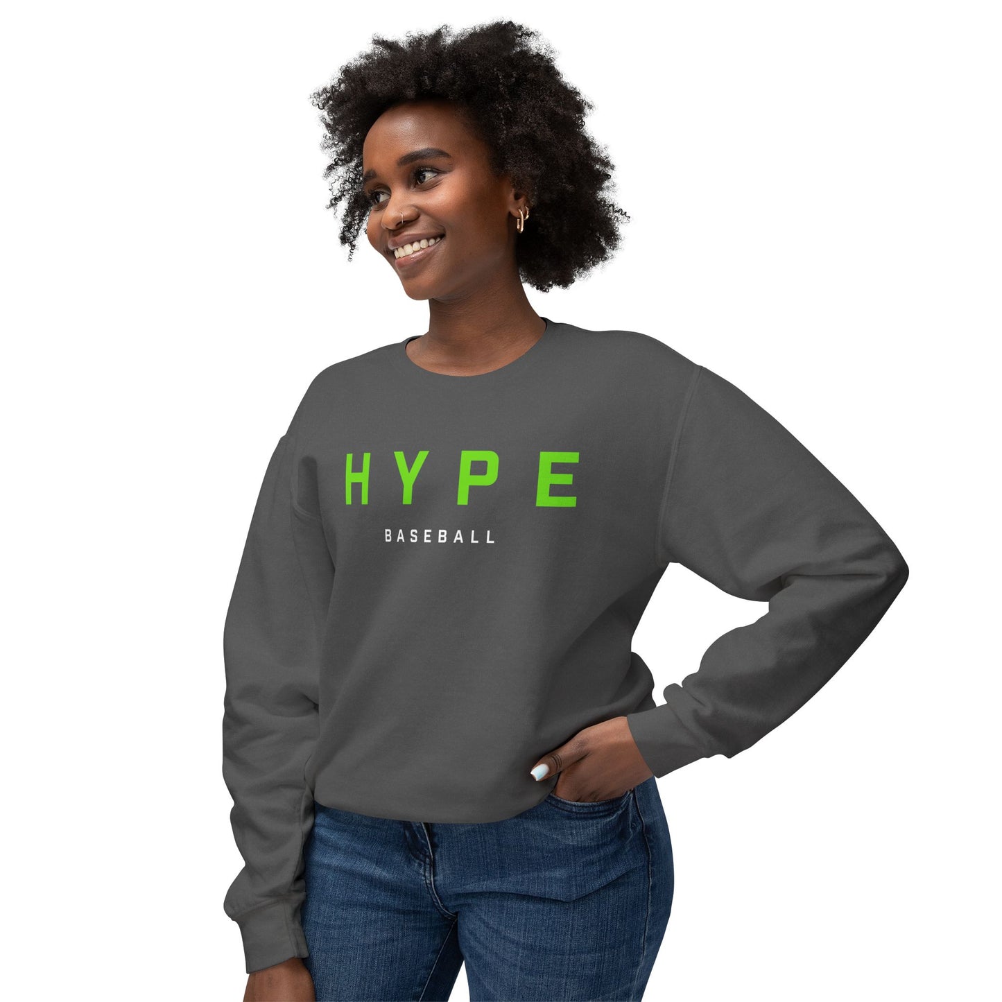 Hype Baseball Crewneck Sweatshirt - Comfort Colors