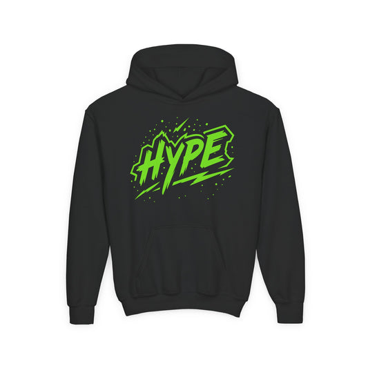 Youth Heavy Blend Hooded Sweatshirt - Green HYPE Graphic