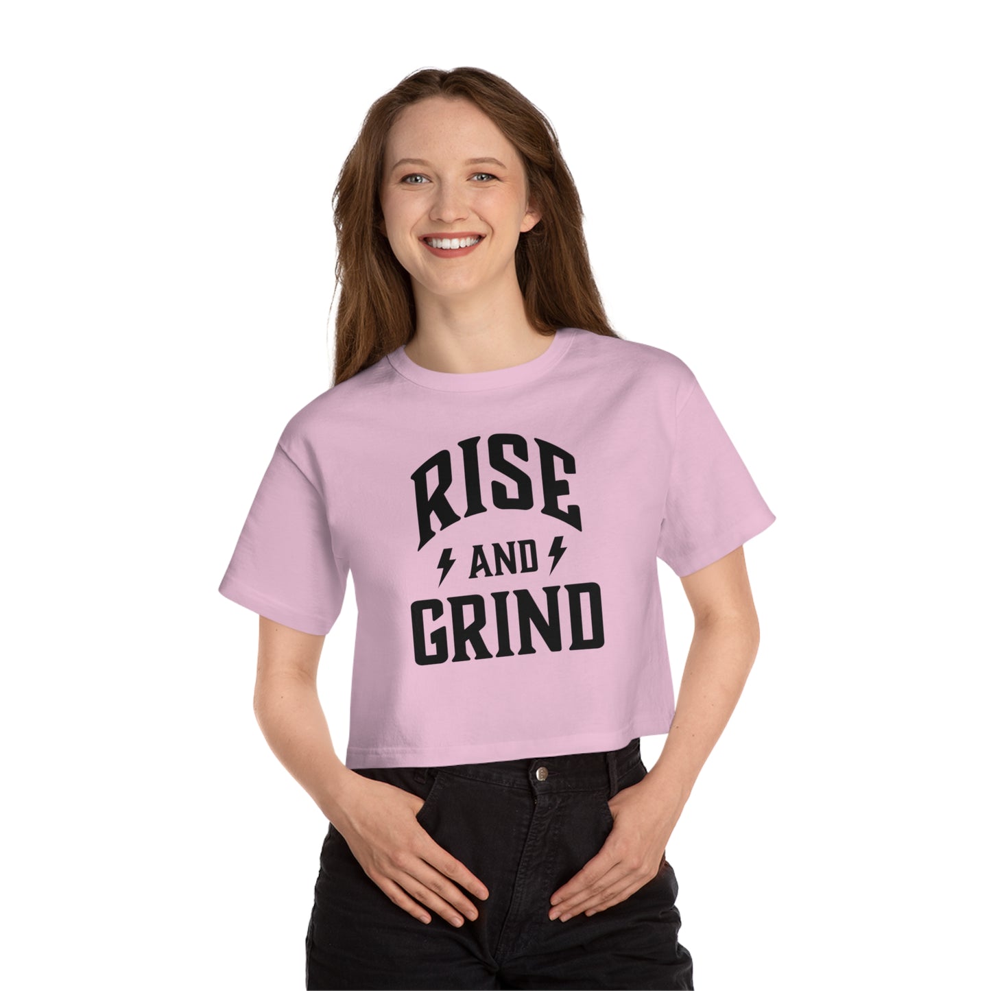 Rise & Grind Women's Champion Cropped Tee