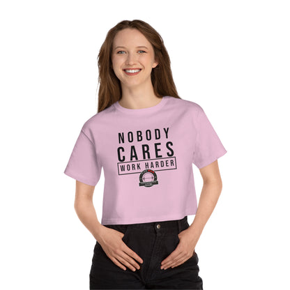 Nobody Cares Champion Women's Cropped Tee