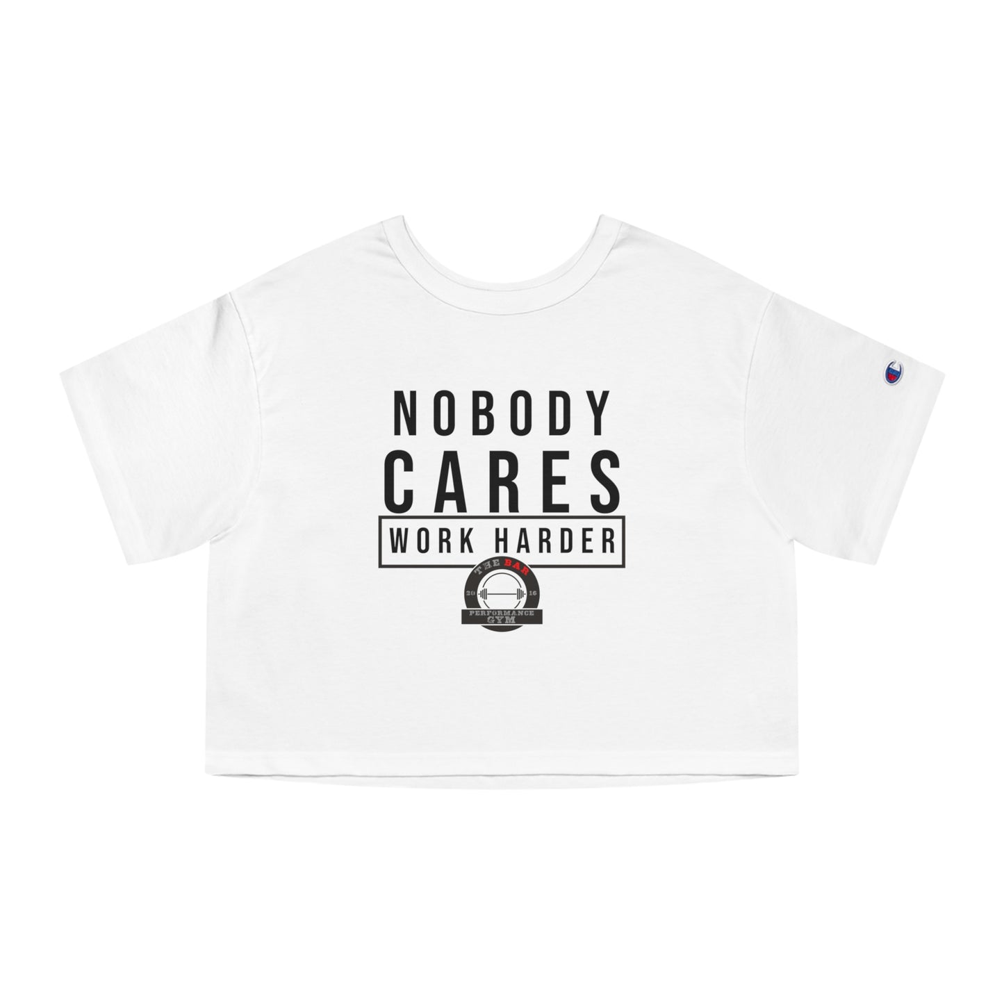 Nobody Cares Champion Women's Cropped Tee