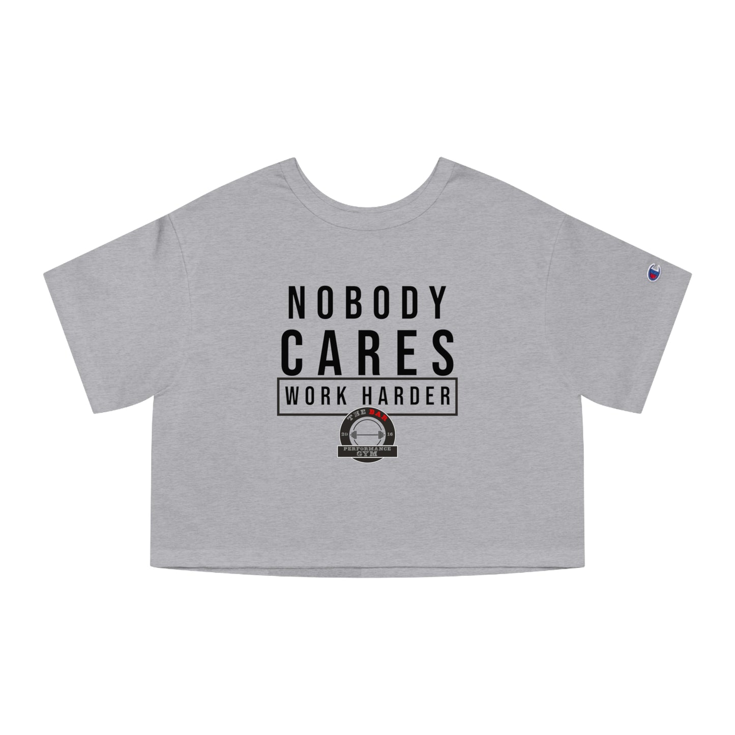 Nobody Cares Champion Women's Cropped Tee