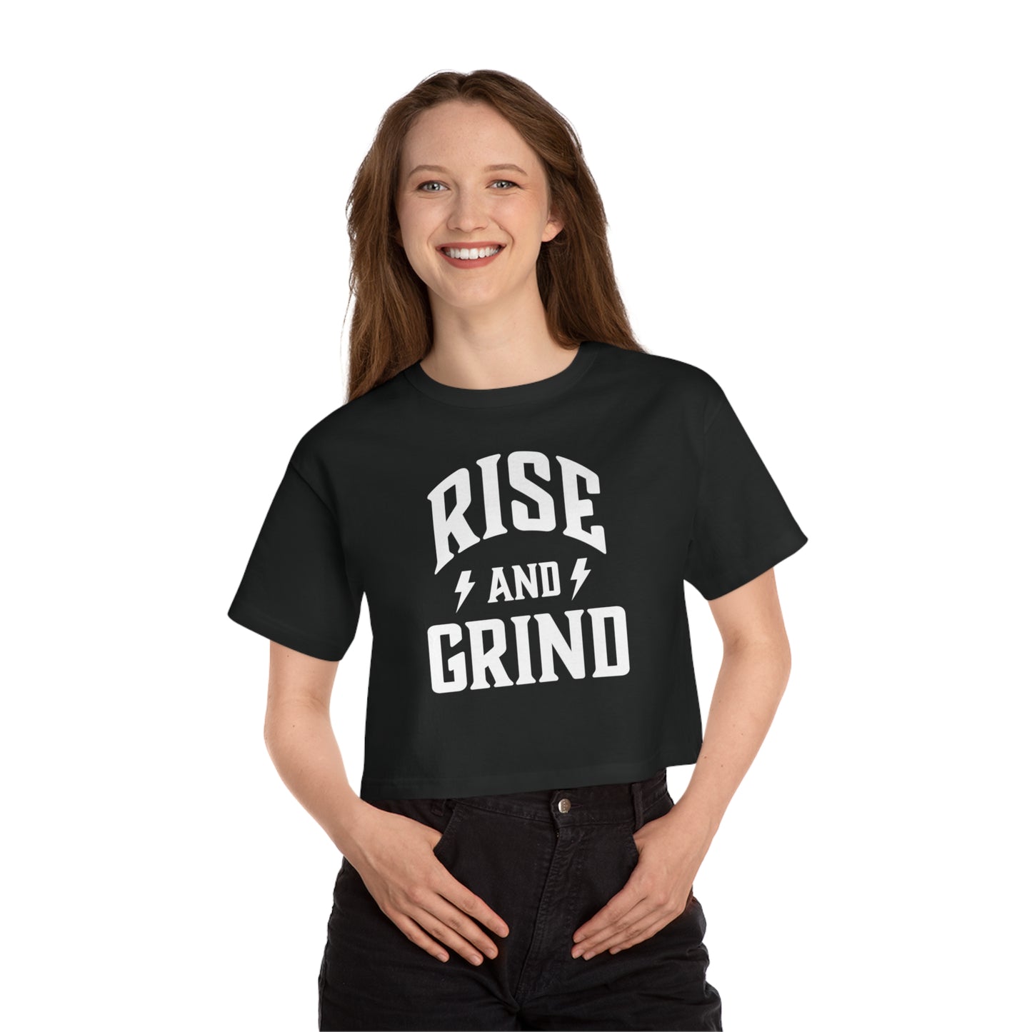 Rise & Grind Women's Champion Cropped Tee