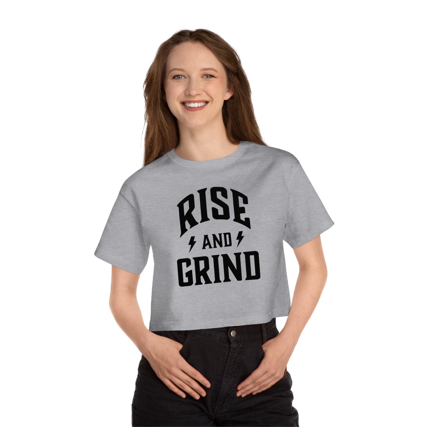 Rise & Grind Women's Champion Cropped Tee