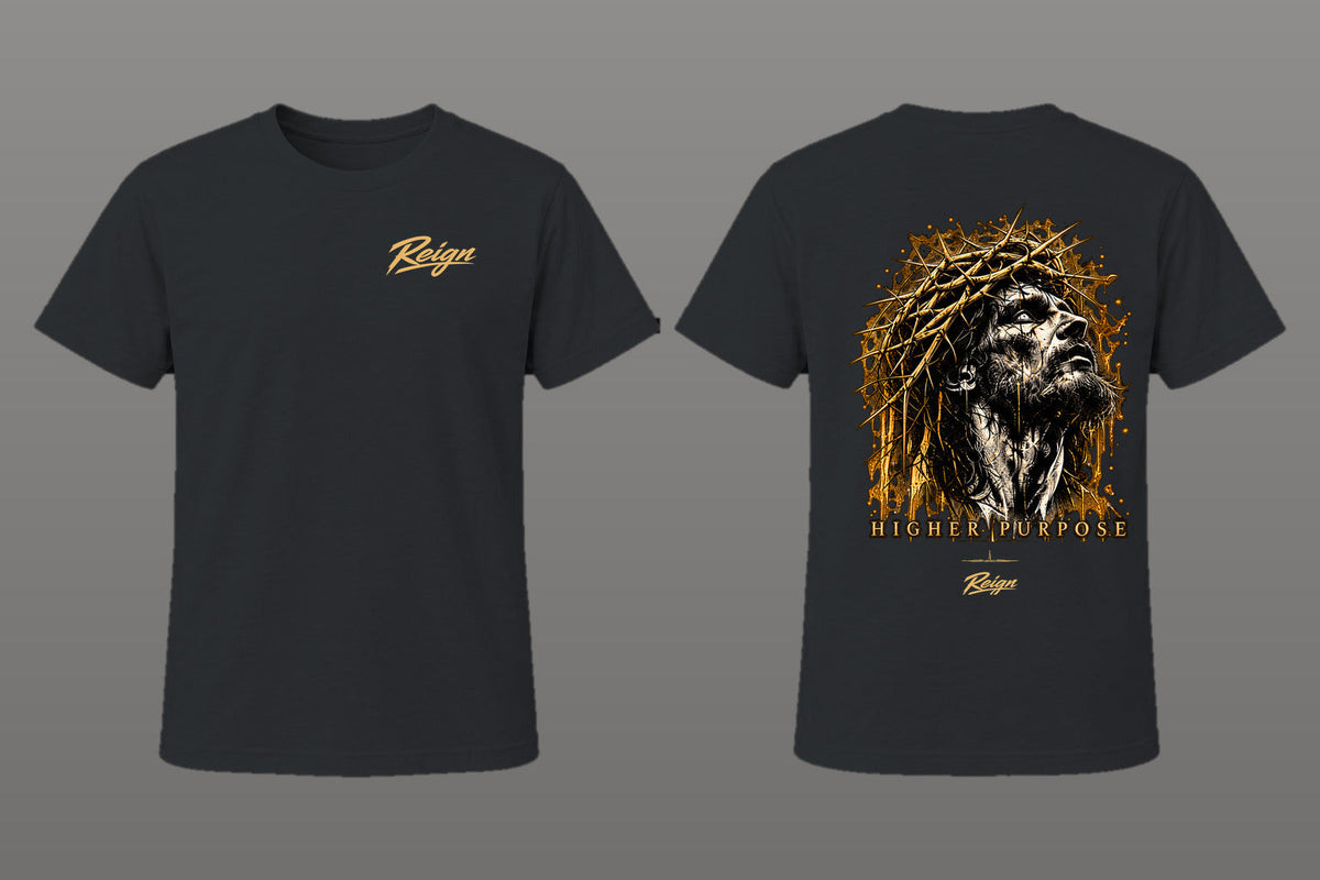Crown of Thorns REIGN Elements of Resolve — corrected front and back tee mockup